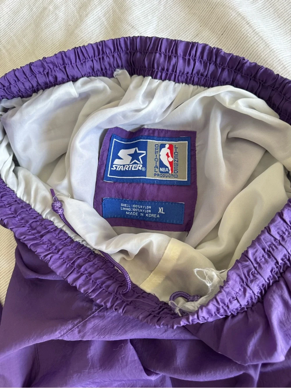 STARTER Purple Jacket and Pants with Orange Trim - NBA Licensed